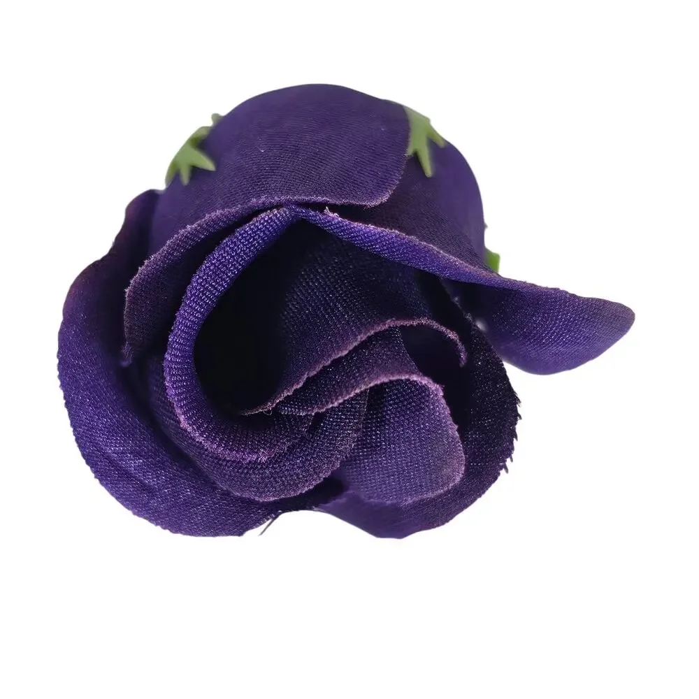 50 Purple Silk Rose Buds Stemless Wedding Floral Craft DIY Wreaths 2 inch